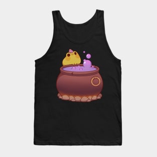 Wizard frog brewing potions Tank Top